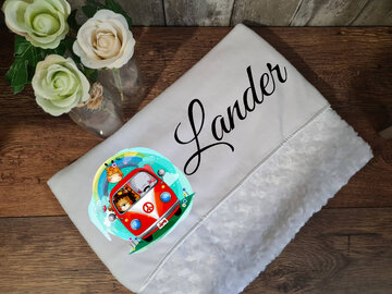 babydeken vw busje dieren