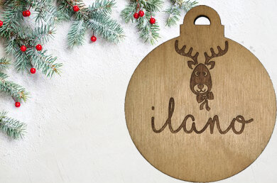Kerstbal | Reindeer design